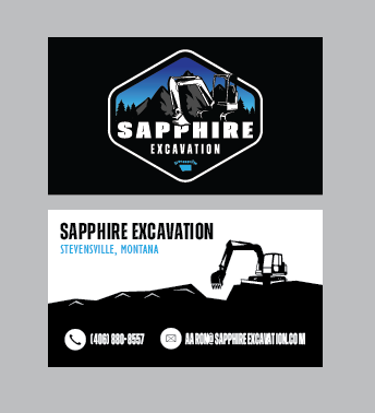Sapphire Excavation Business Cards